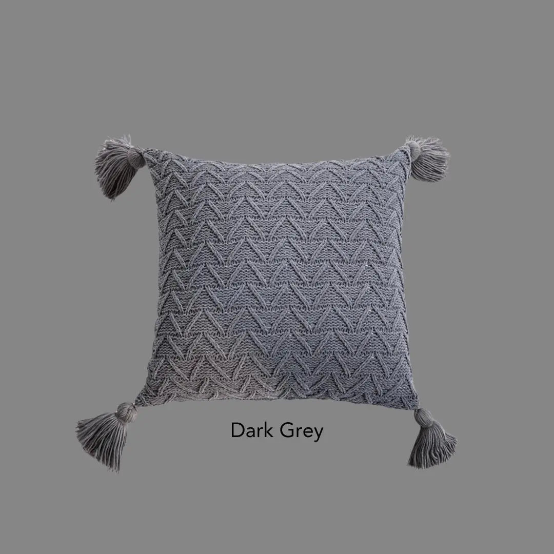 Vanessa Knitted Cushion Cover-Speckled Space