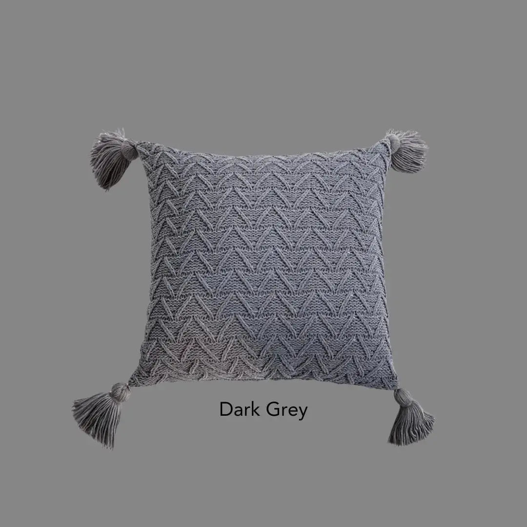 Vanessa Knitted Cushion Cover-Speckled Space