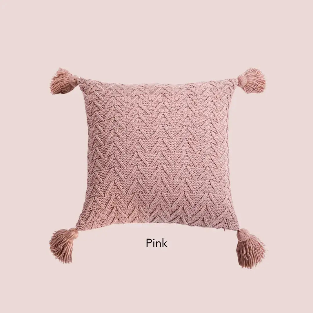 Vanessa Knitted Cushion Cover-Speckled Space