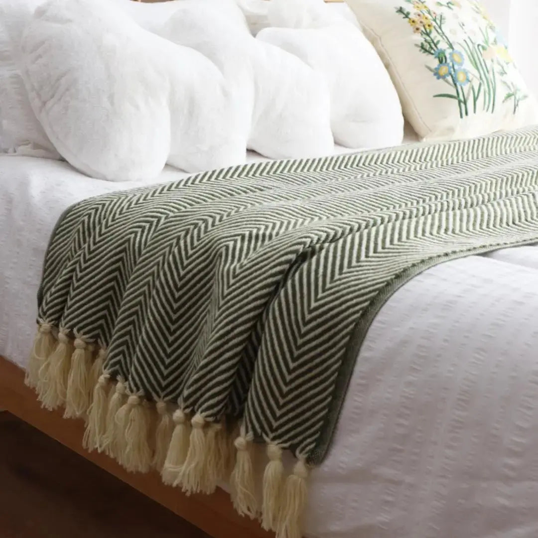 Casandra Green Sofa Bed Throw-Speckled Space