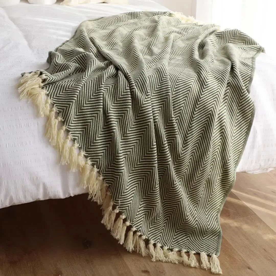 Casandra Green Sofa Bed Throw-Speckled Space