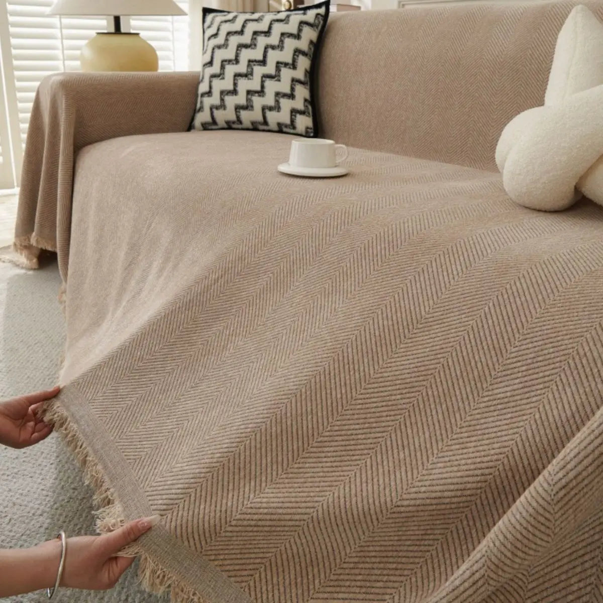 Rosella Brown Sofa Throw Cover My Store
