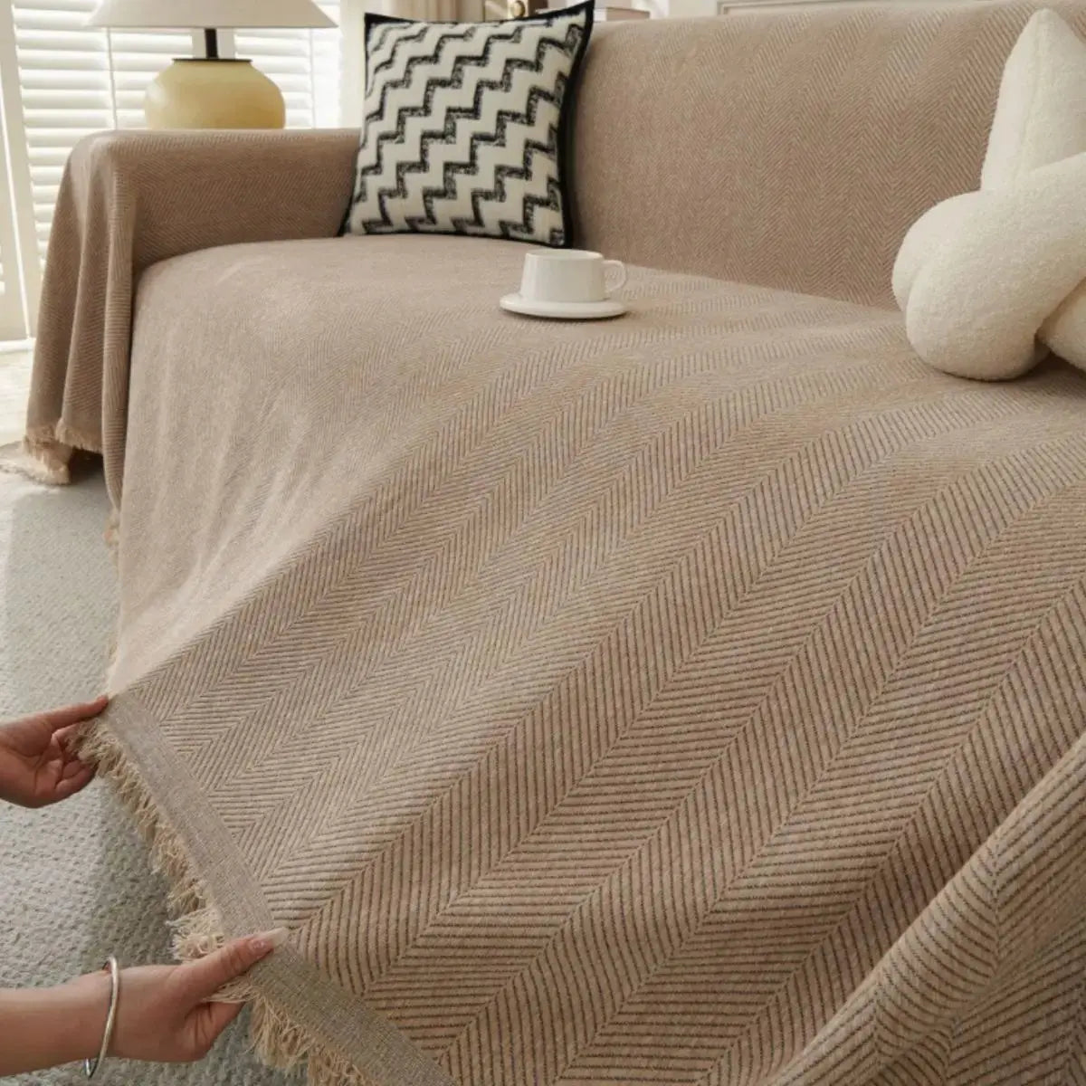 Rosella Brown Sofa Throw Cover My Store