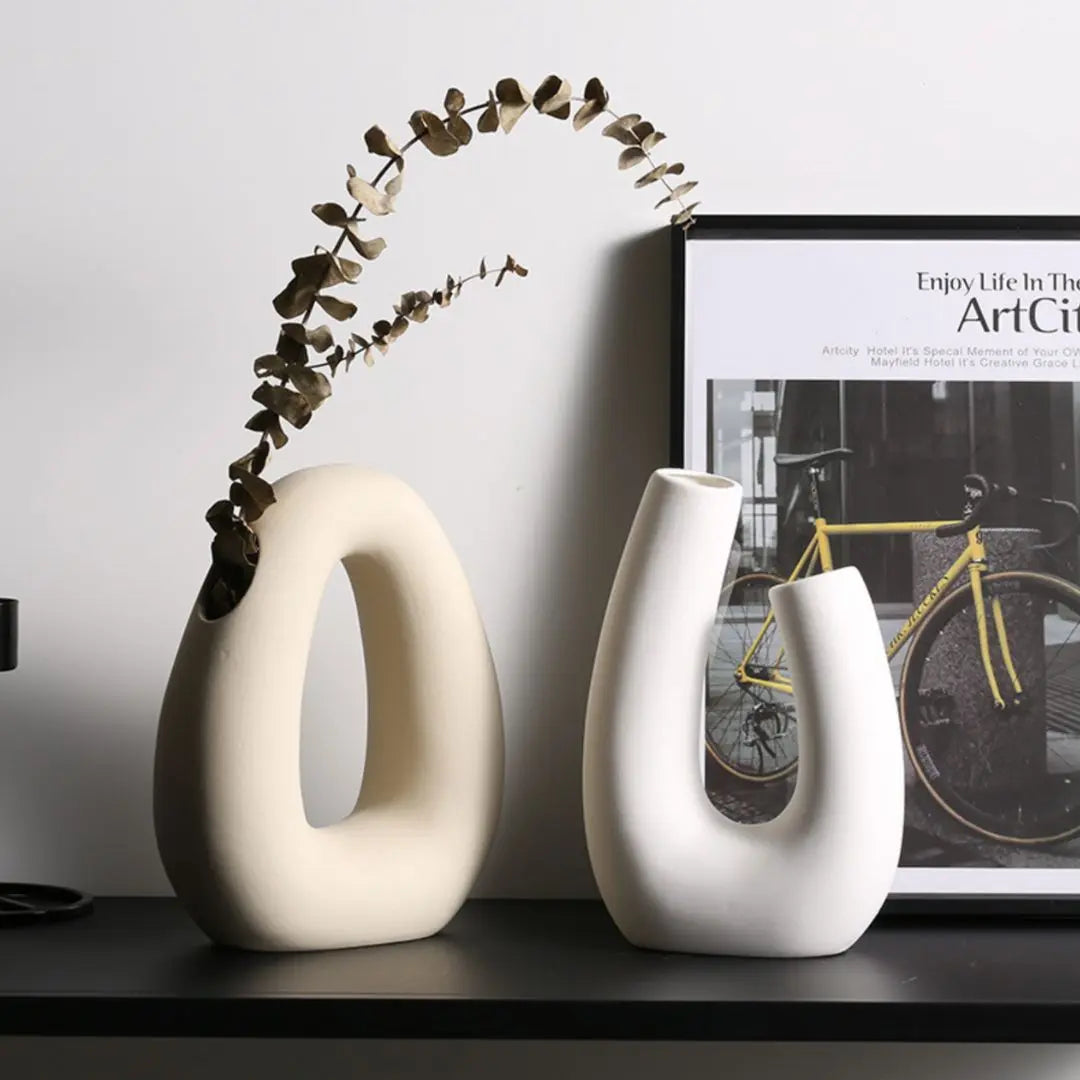 Rvan Ceramic Vase-Speckled Space