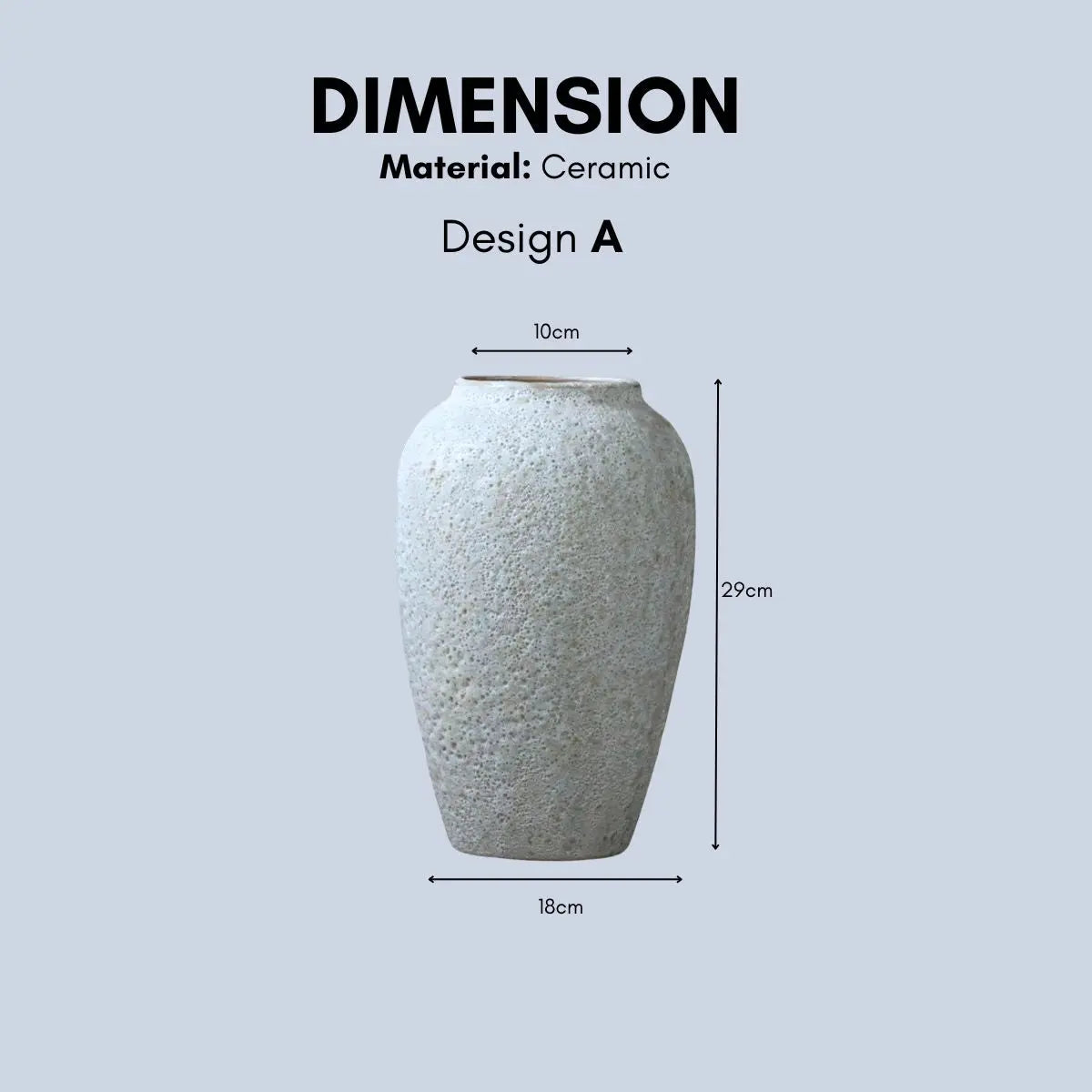 Capolane Ceramic Decorative Vase-Speckled Space