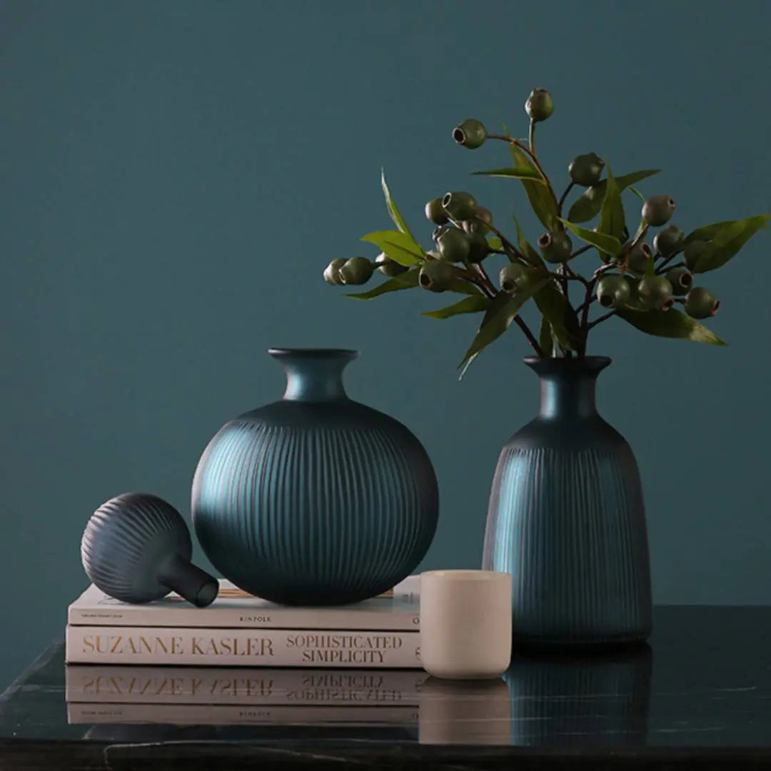 Chloe Designer Tinted Glass Vase-Speckled Space