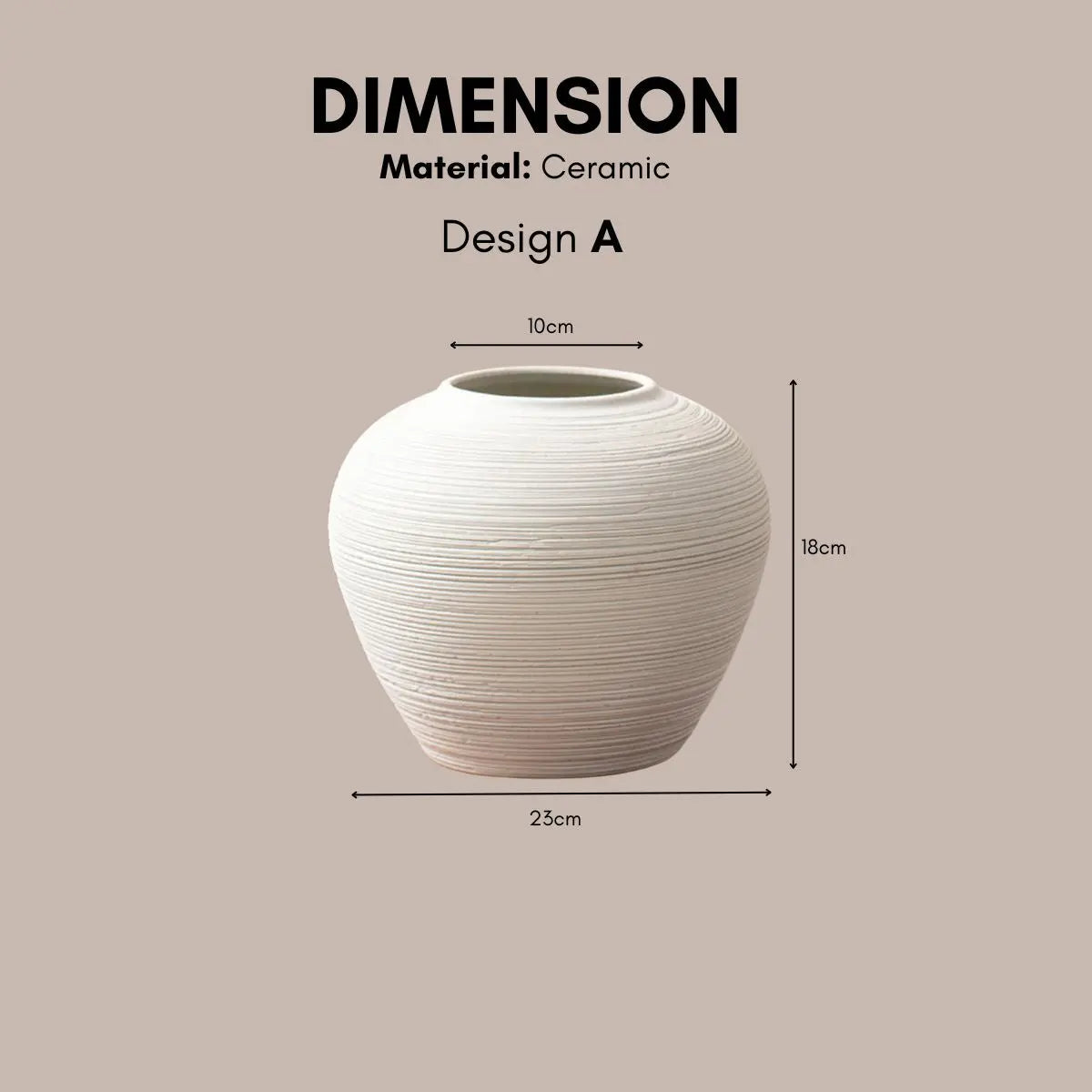 Danola Ceramic Decorative Vase-Speckled Space