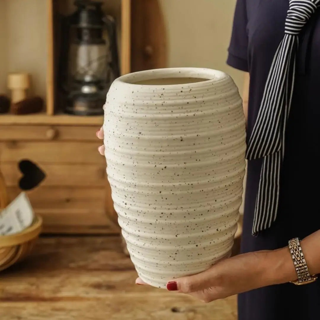 David Ceramic Decorative Vase-Speckled Space
