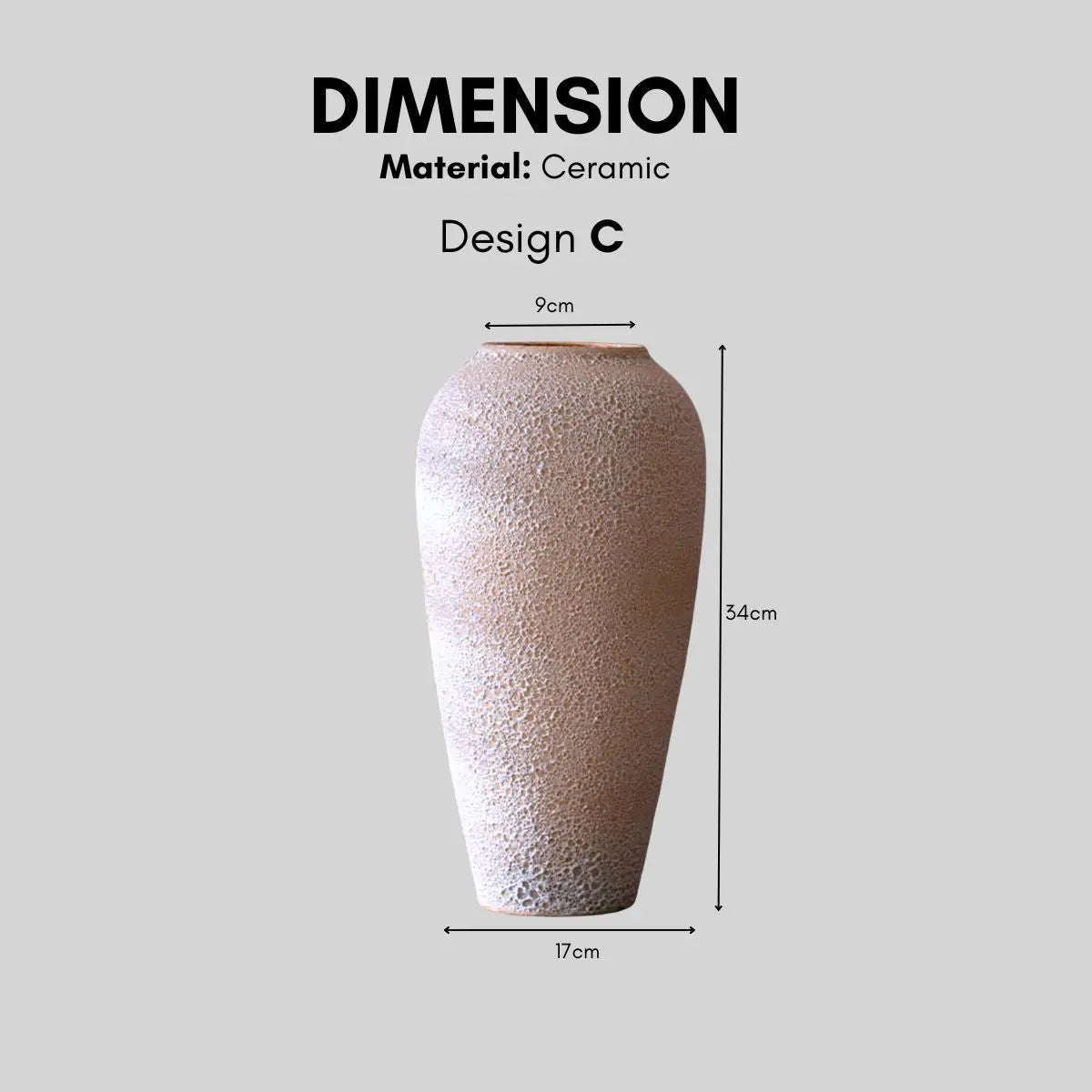 Espane Ceramic Decorative Vase-Speckled Space