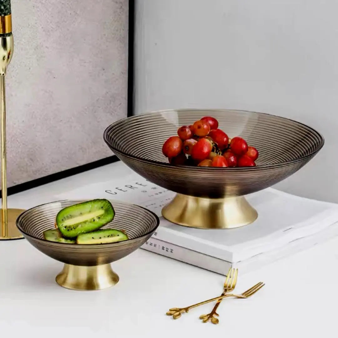 Furley Tinted Decorative Glass Bowl-Speckled Space