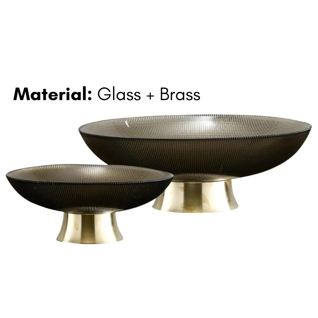 Furley Tinted Decorative Glass Bowl-Speckled Space