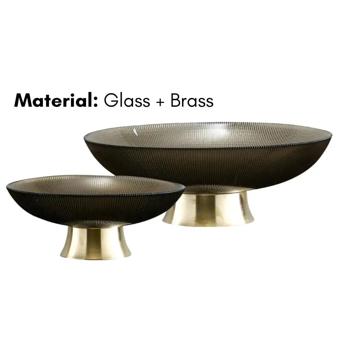 Furley Tinted Decorative Glass Bowl-Speckled Space