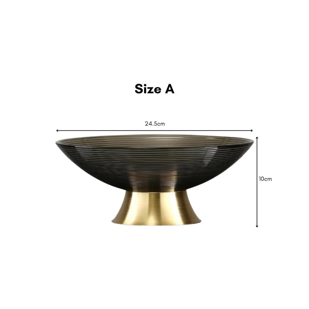 Furley Tinted Decorative Glass Bowl-Speckled Space