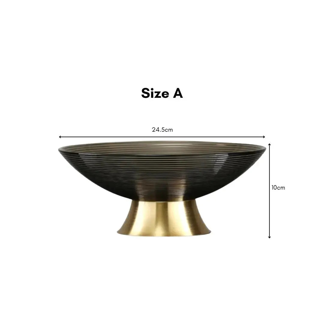 Furley Tinted Decorative Glass Bowl-Speckled Space