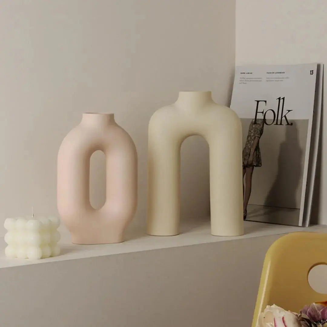 Slovine Ceramic Decorative Vase-Speckled Space