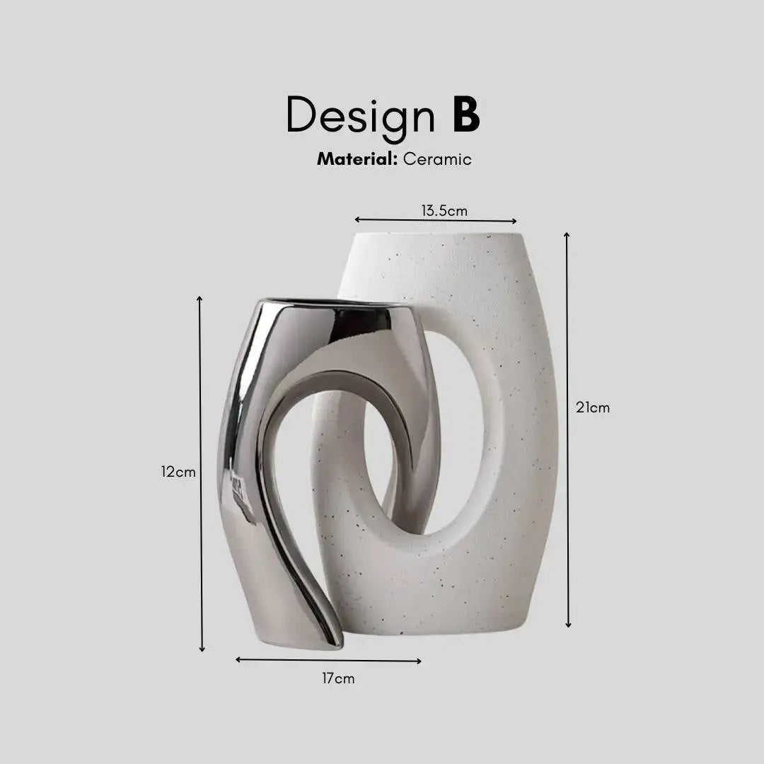 Voila Ceramic Decorative Vase-Speckled Space