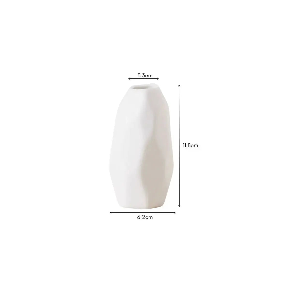 Yanver Ceramic White Decorative Vase Speckled Space