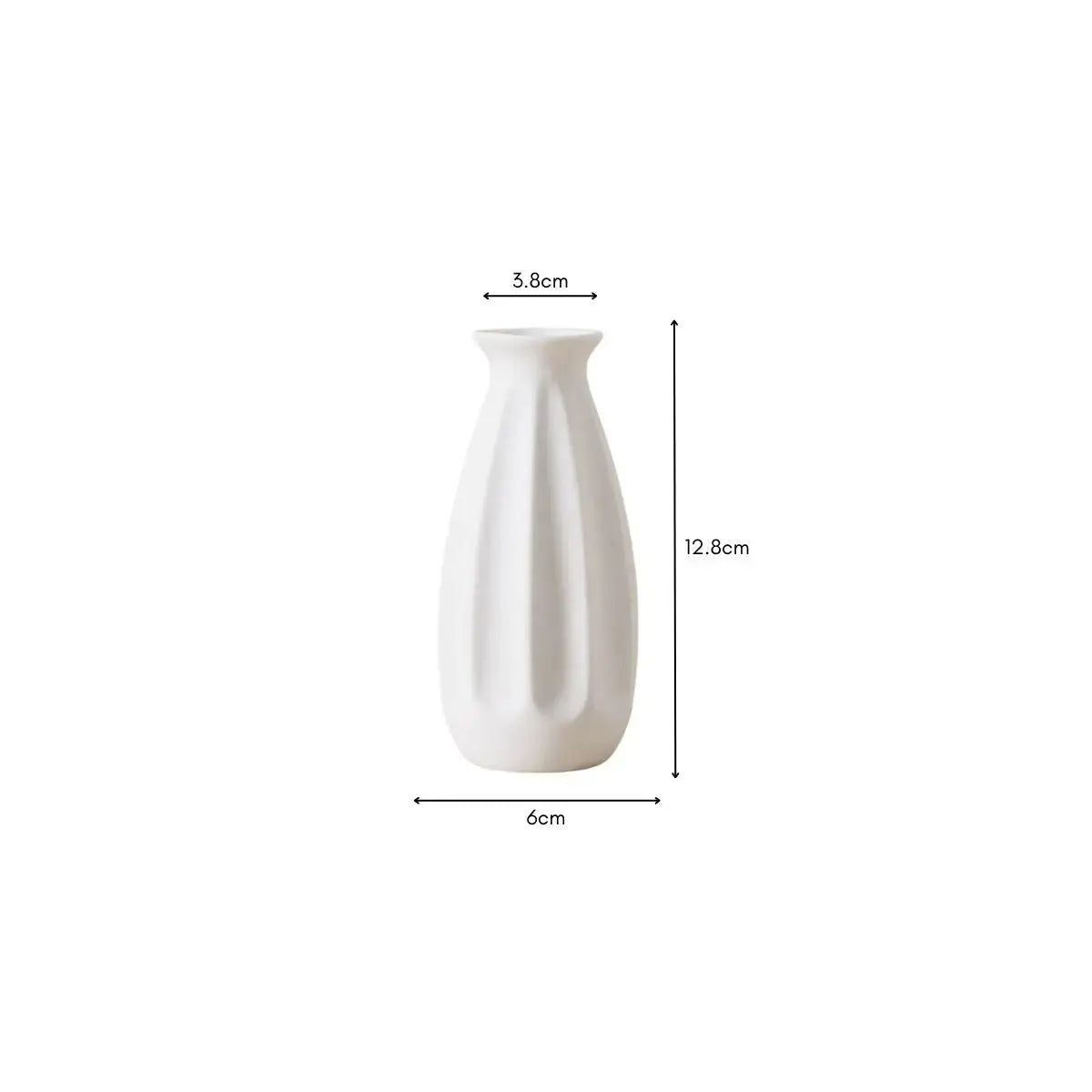 Yanver Ceramic White Decorative Vase Speckled Space