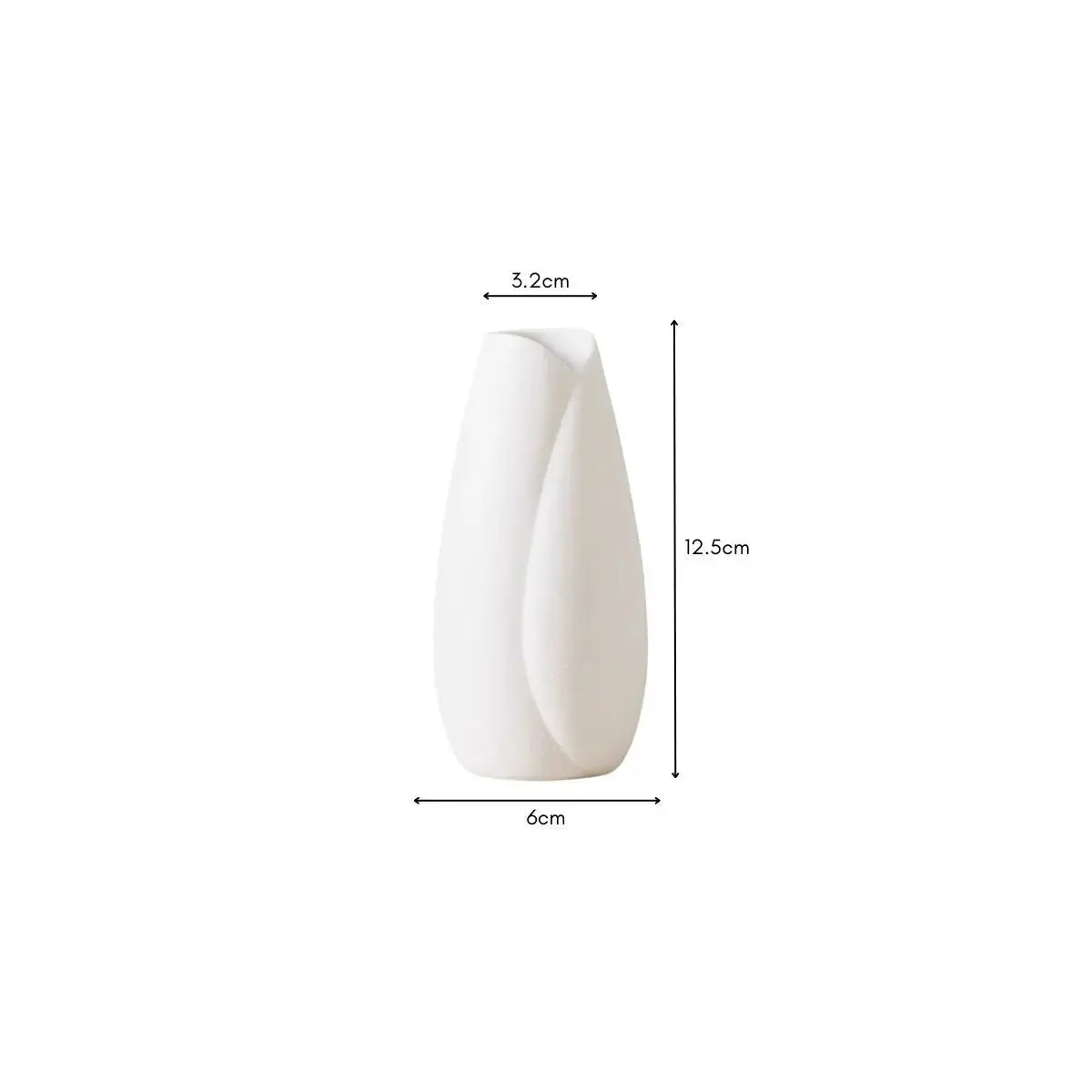 Yanver Ceramic White Decorative Vase Speckled Space