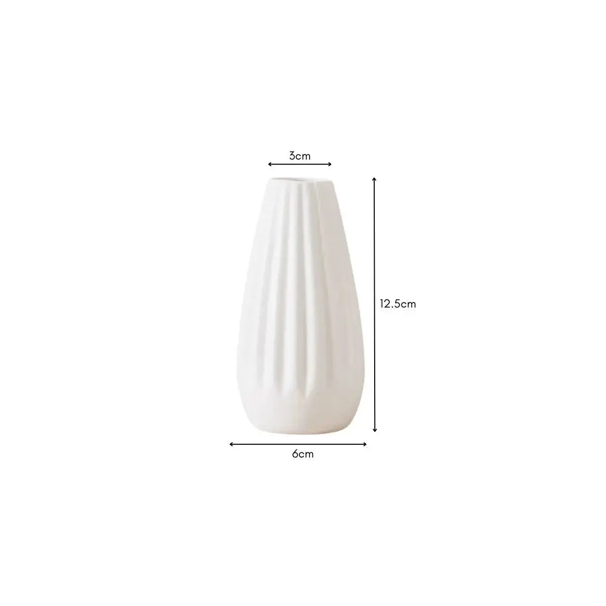 Yanver Ceramic White Decorative Vase Speckled Space