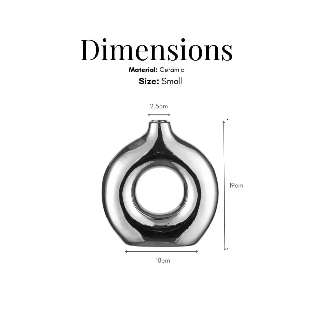 Valeno Designer Ring Ceramic Vase-Speckled Space