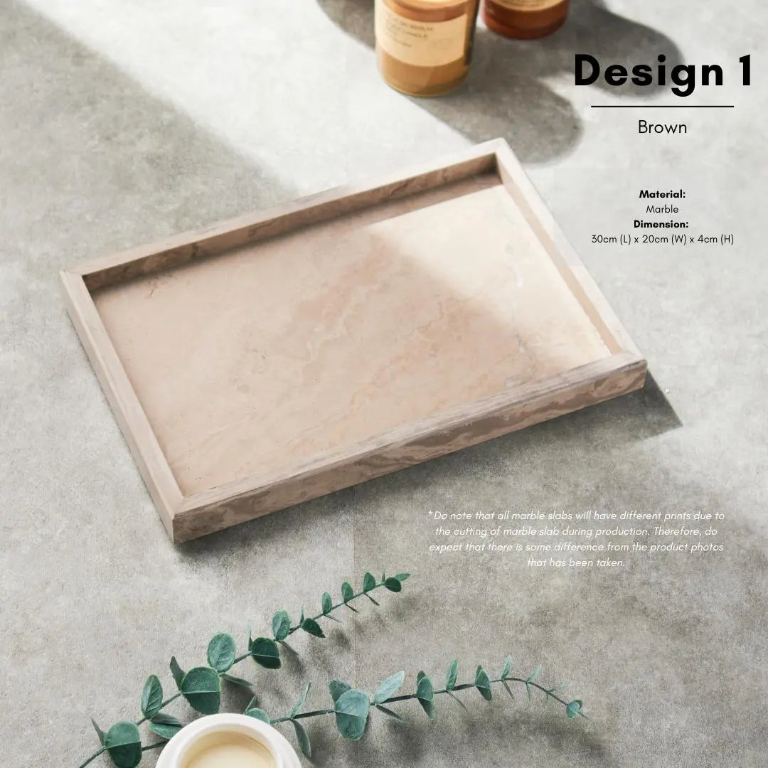 Peta Marble Decorative Serving Tray-Speckled Space