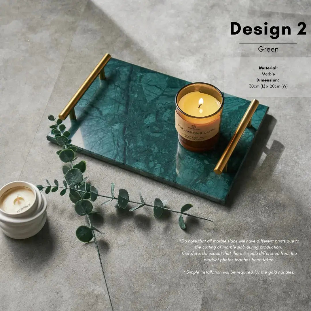Peta Marble Decorative Serving Tray-Speckled Space