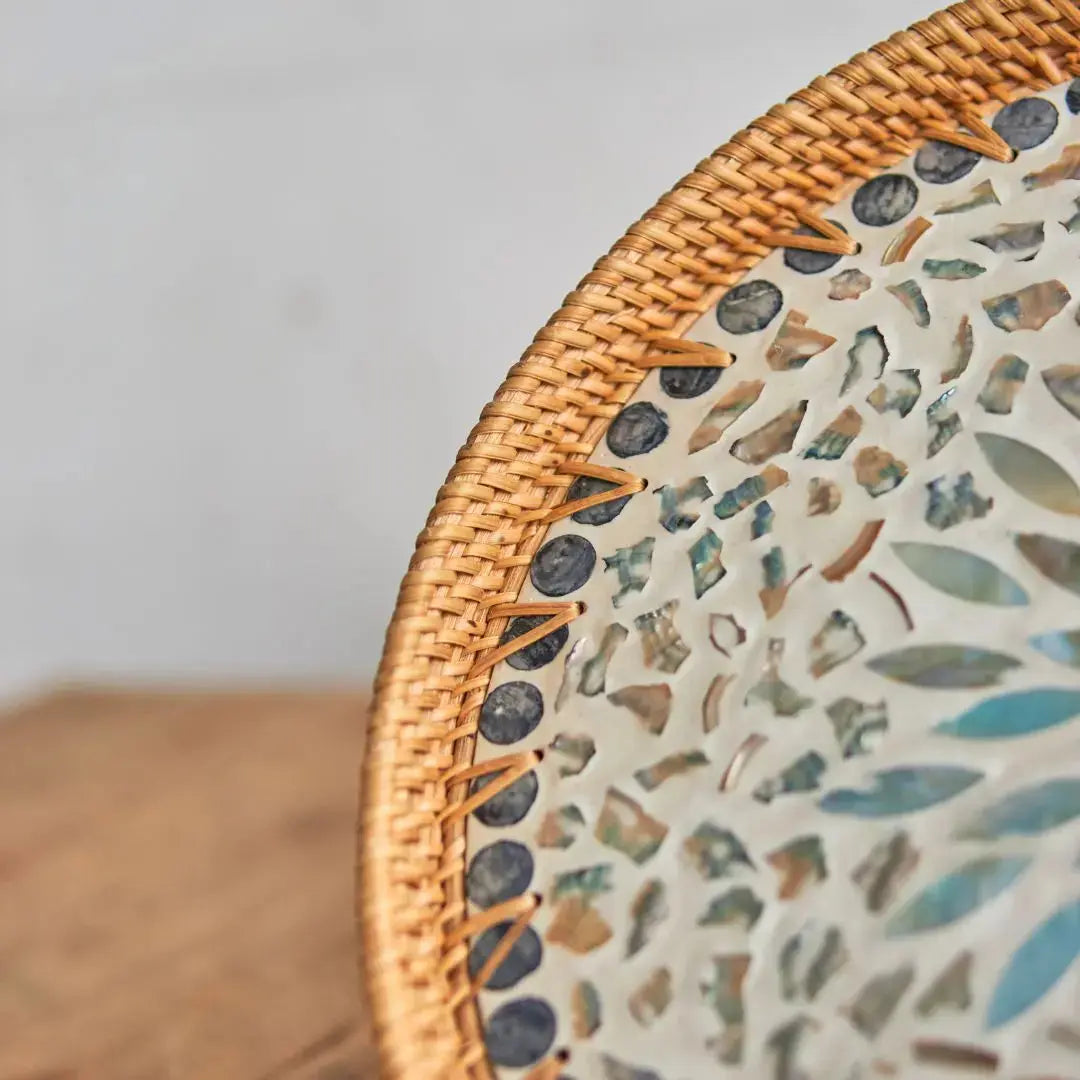 Wayne Rattan Decorative Serving Tray Speckled Space