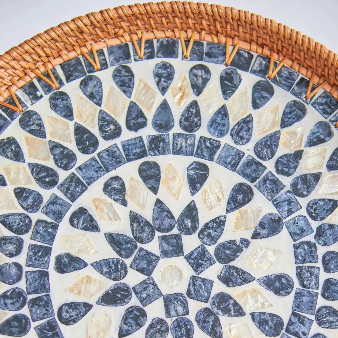 Wayne Rattan Decorative Serving Tray Speckled Space