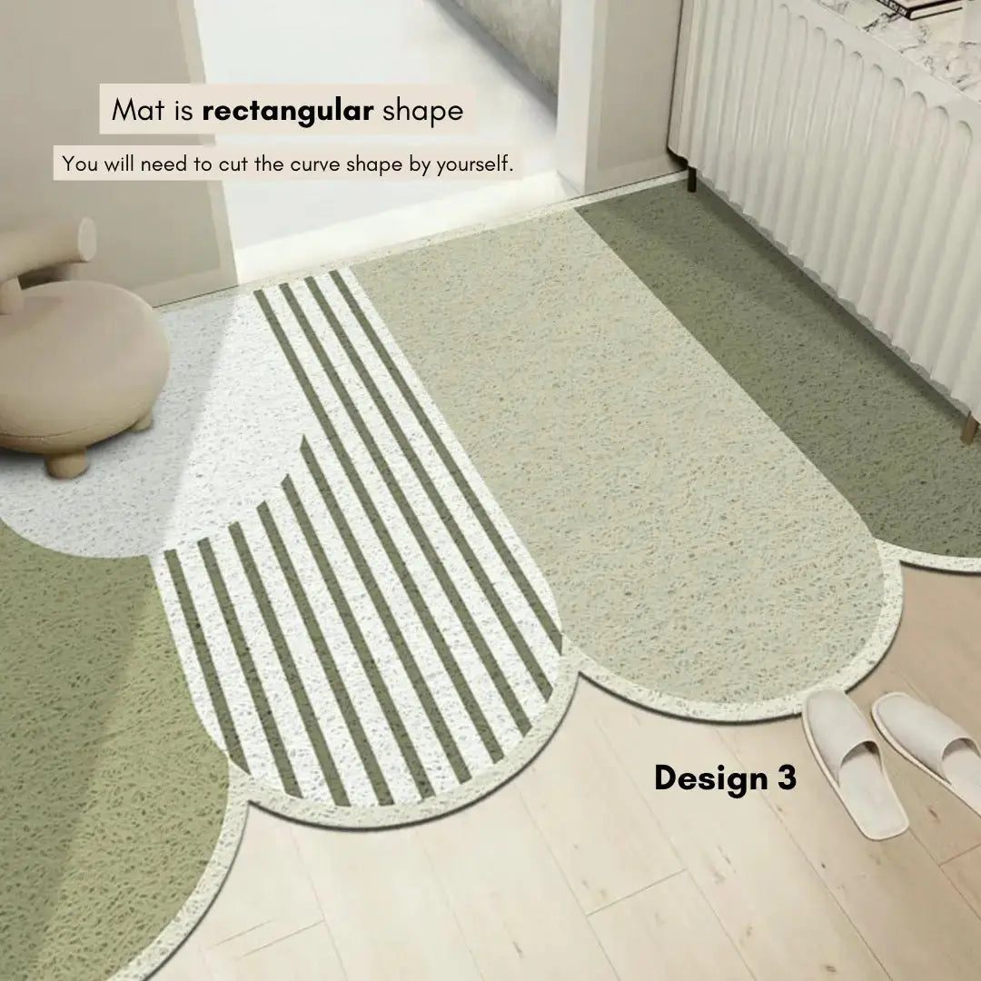 Norelie Nordic PVC Coil Door Mat Design 3-Speckled Space