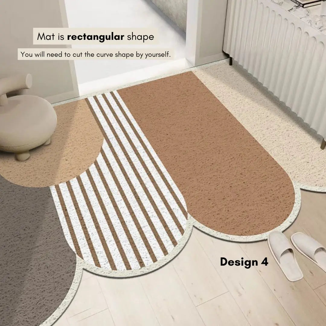 Norelie Nordic PVC Coil Door Mat Design 4-Speckled Space
