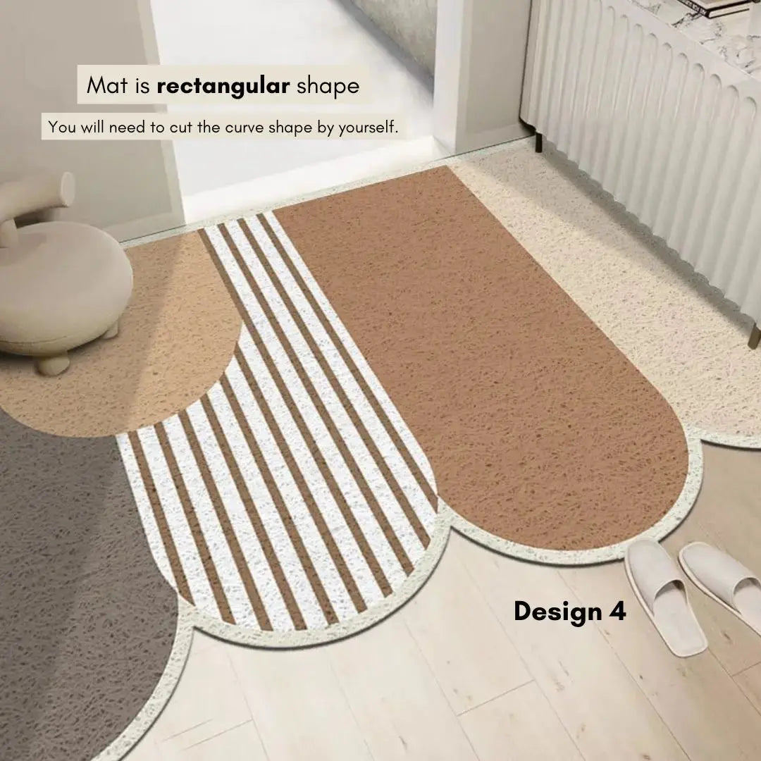 Norelie Nordic PVC Coil Door Mat Design 4-Speckled Space
