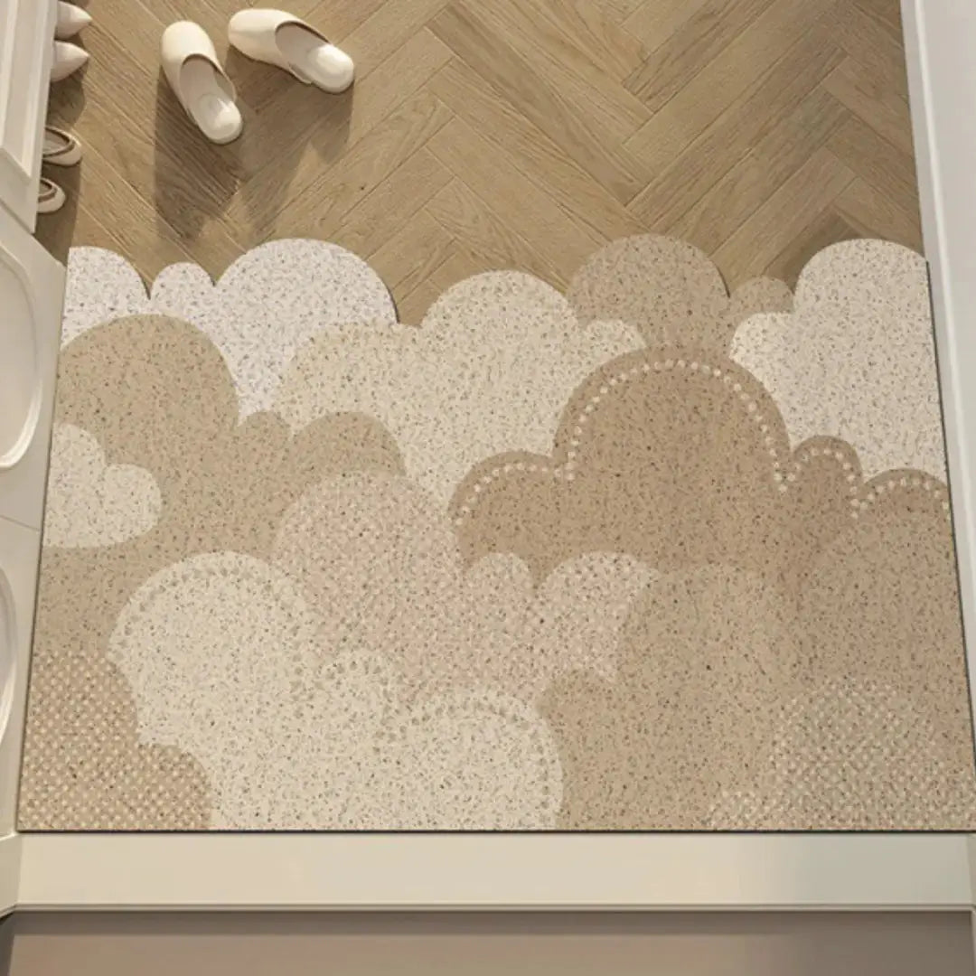 Norelie Nordic PVC Coil Door Mat Design 6-Speckled Space