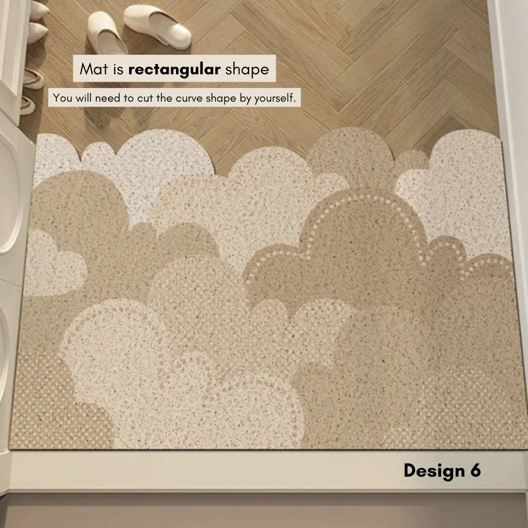 Norelie Nordic PVC Coil Door Mat Design 6-Speckled Space