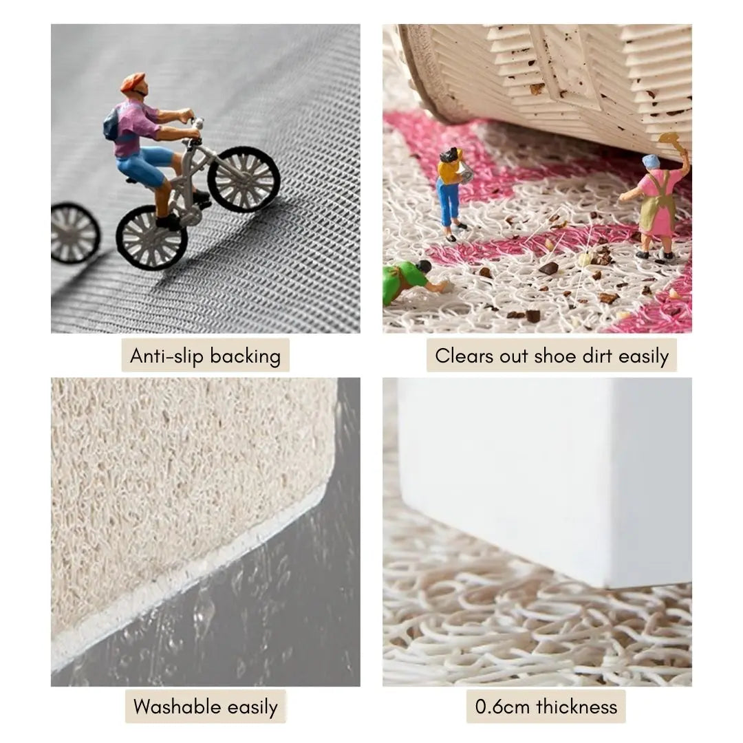 Norelie Nordic PVC Coil Door Mat Design 7-Speckled Space