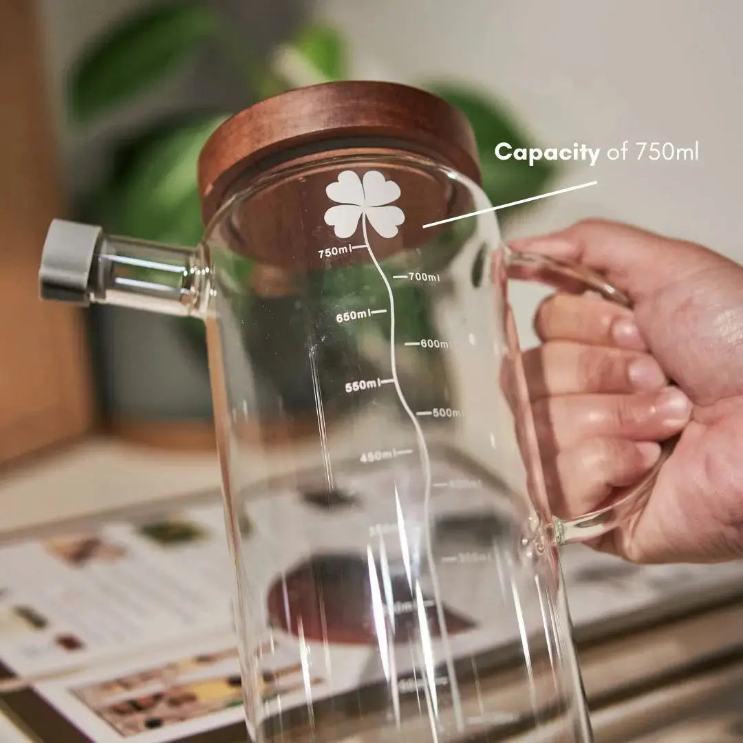 Ollie Oil Borosilicate Glass Bottle Dispenser-Speckled Space