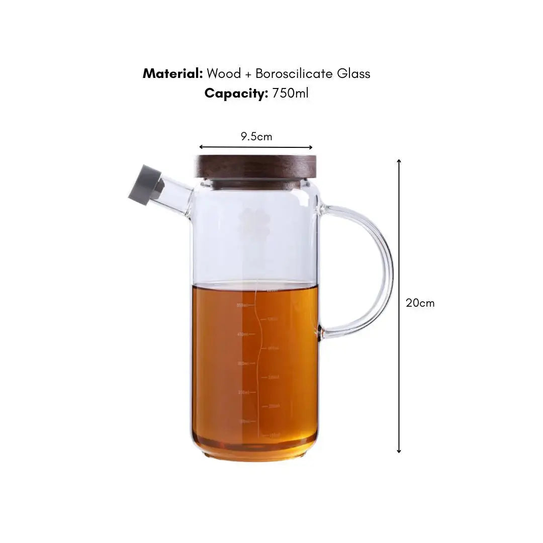 Ollie Oil Borosilicate Glass Bottle Dispenser-Speckled Space