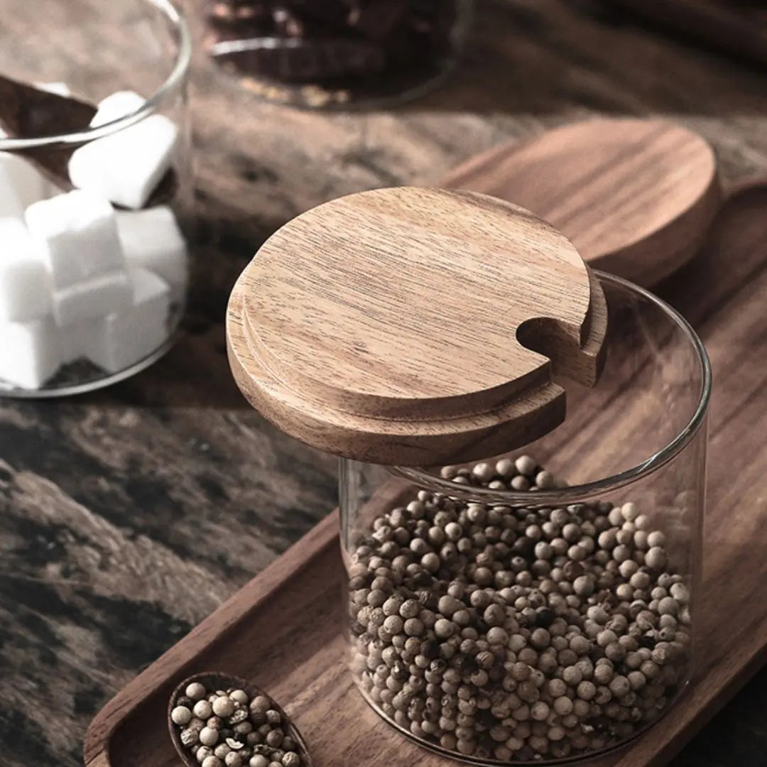 Woolier Wood Condiment Set-Speckled Space