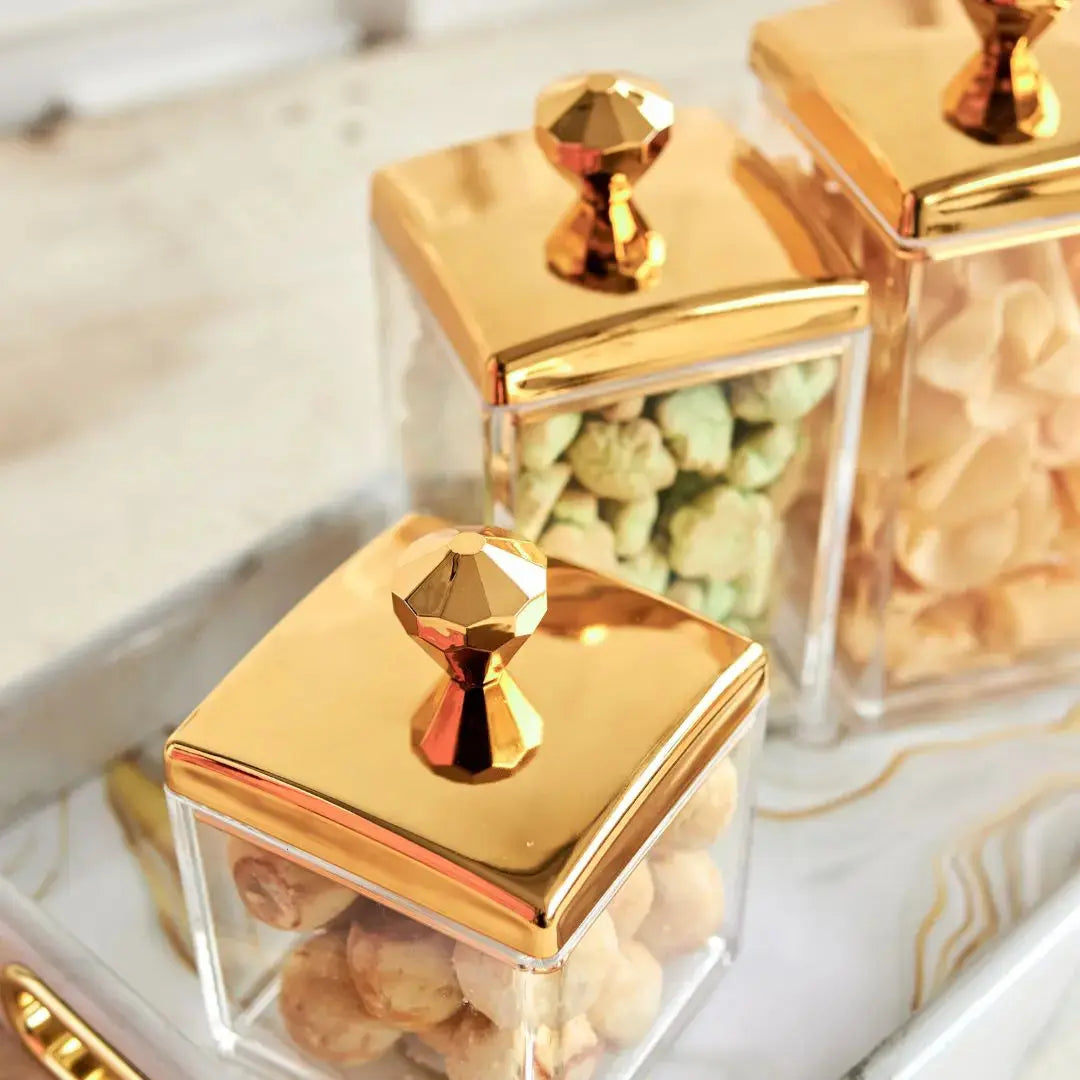 Agatha Acrylic Canister-Speckled Space