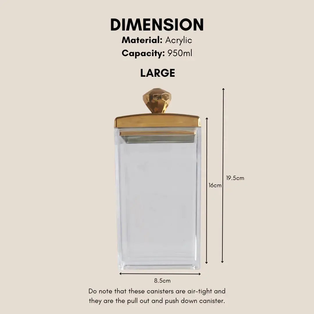 Agatha Acrylic Canister-Speckled Space