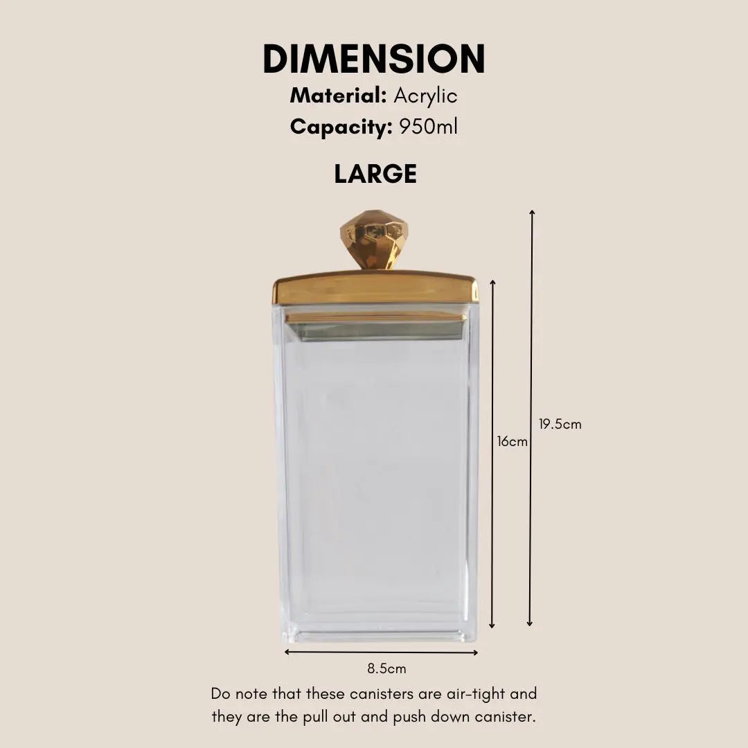 Agatha Acrylic Canister-Speckled Space