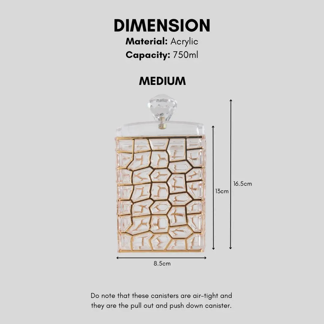 Dolce Acrylic Canister-Speckled Space