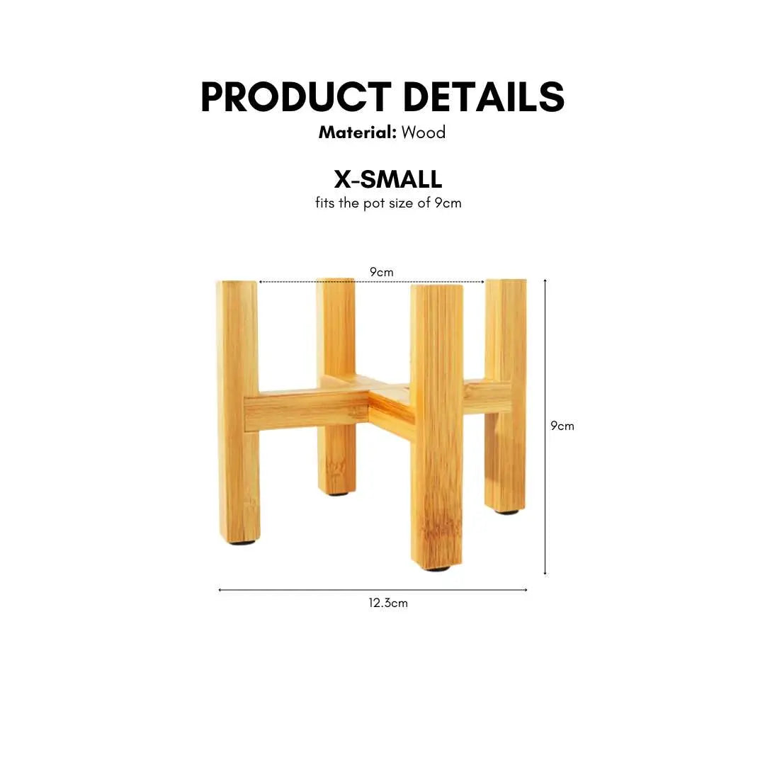 Flower Pots Elevated Wooden Stand-Speckled Space