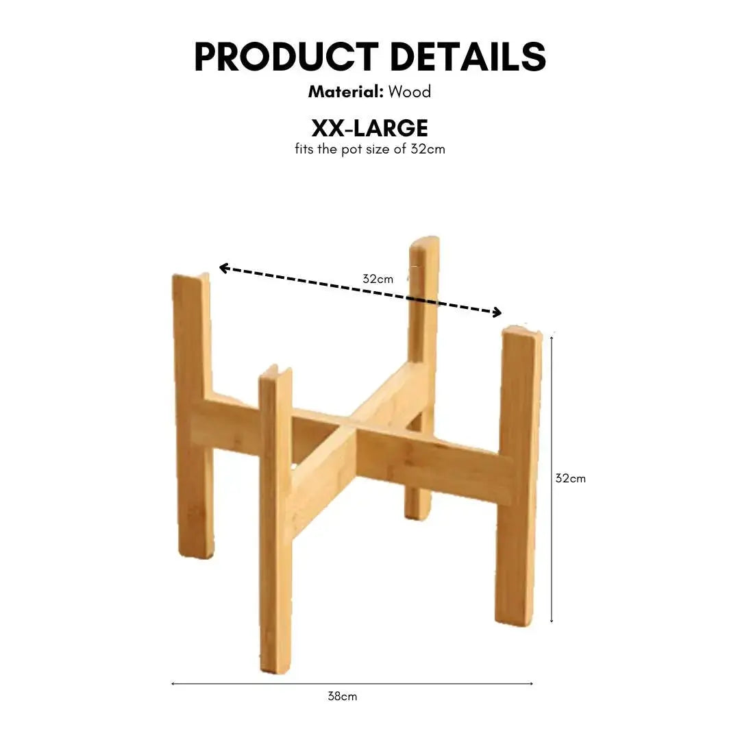 Flower Pots Elevated Wooden Stand-Speckled Space