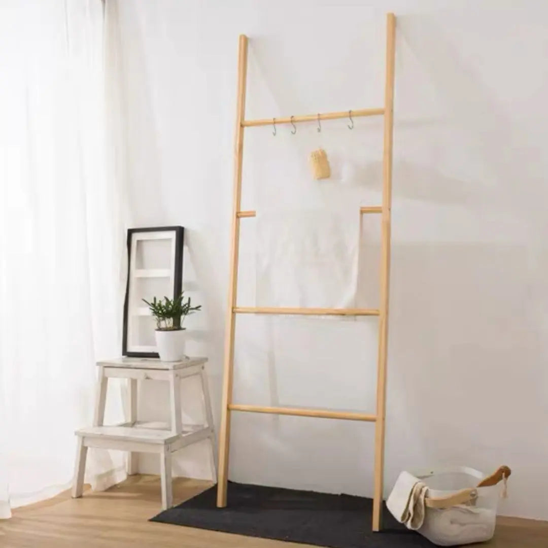 Denlo Wooden Clothes Hanging Ladder-Speckled Space