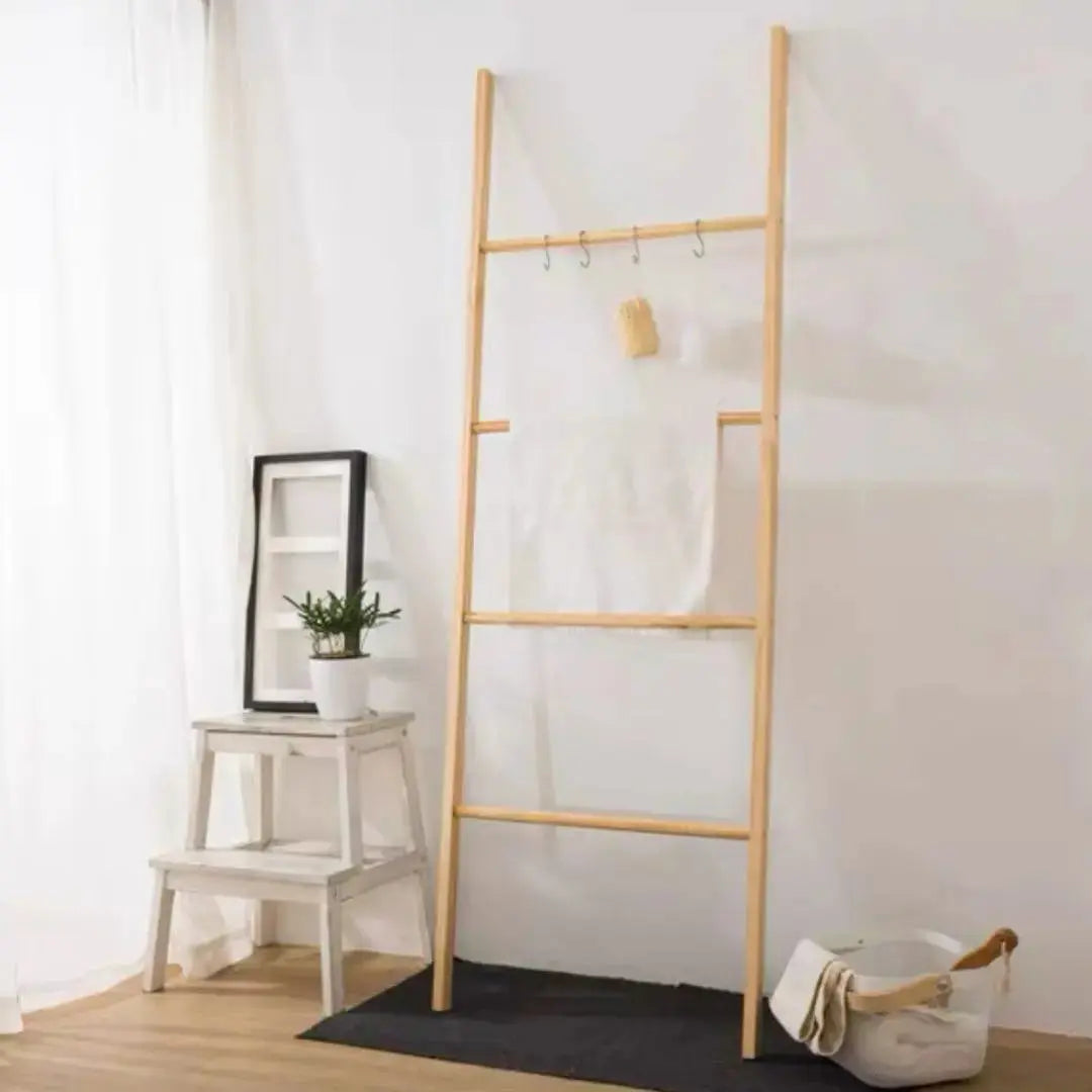 Denlo Wooden Clothes Hanging Ladder-Speckled Space
