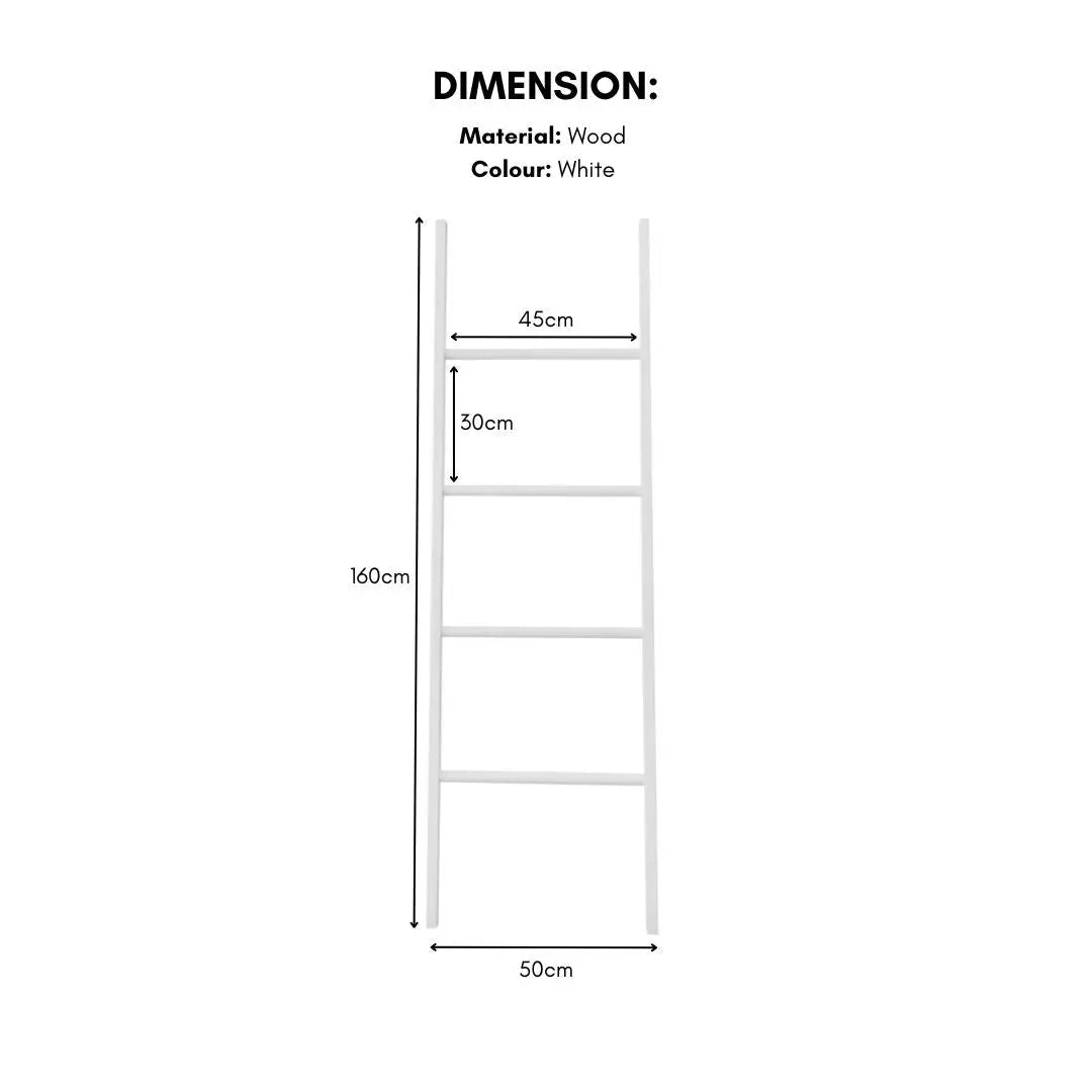 Denlo Wooden Clothes Hanging Ladder-Speckled Space