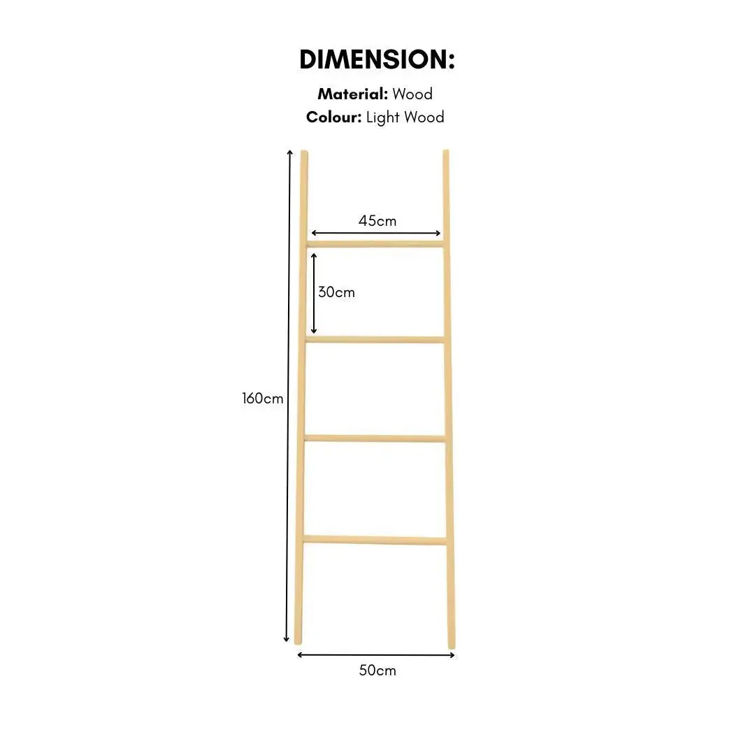 Denlo Wooden Clothes Hanging Ladder-Speckled Space
