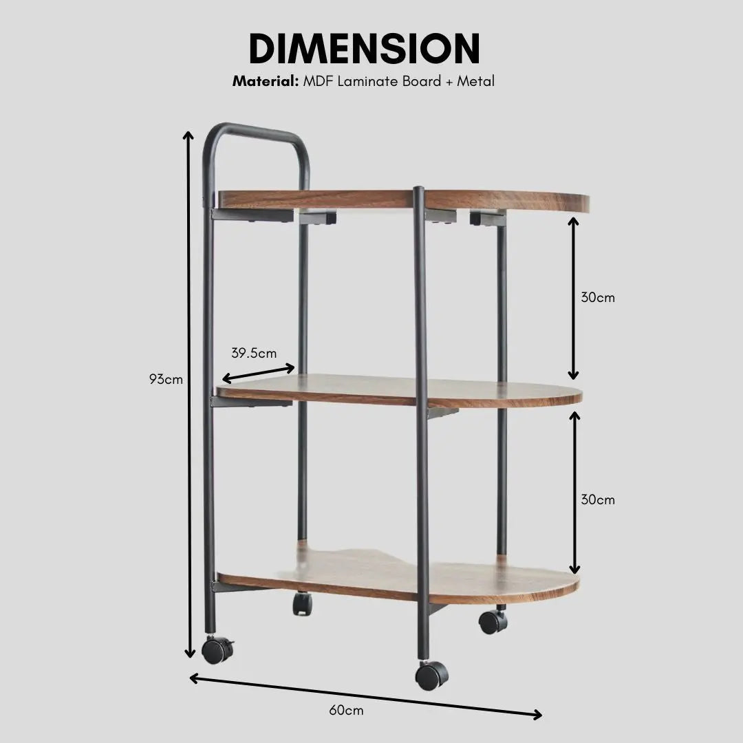 Hanele 3-tier Trolley-Speckled Space