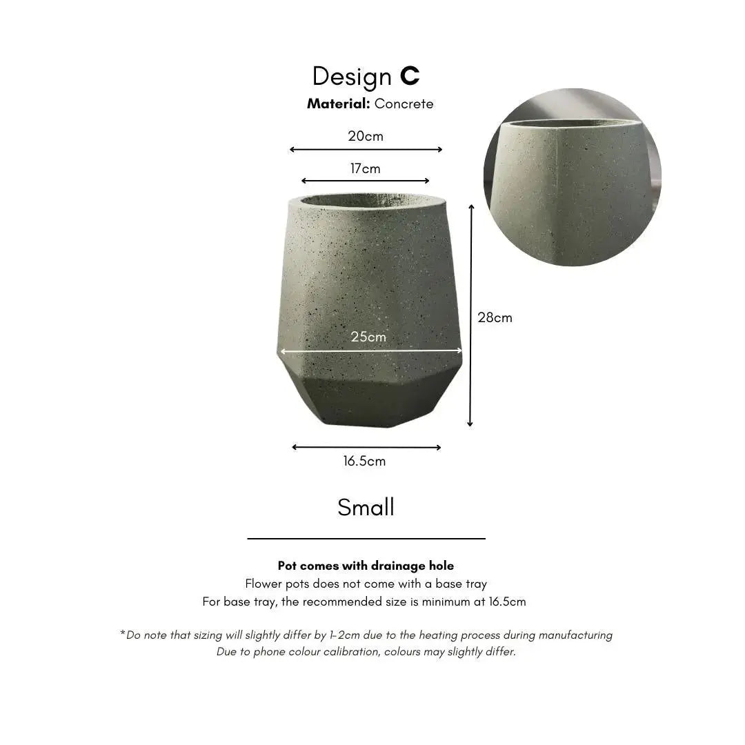Pylota Concrete Flower Pot-Speckled Space